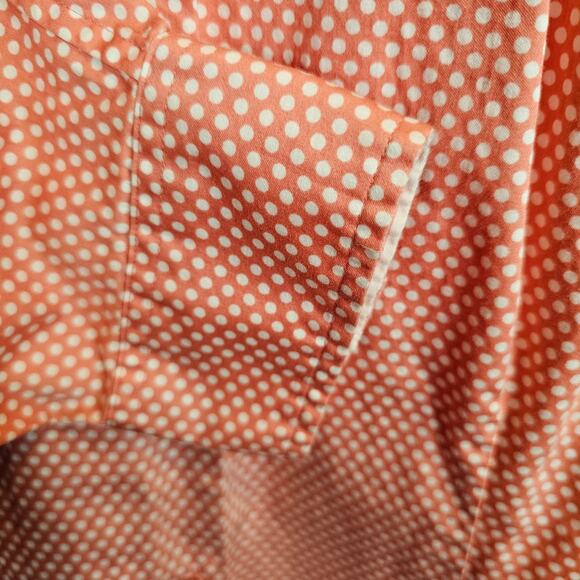 Jones New York Signature Polka Dot Collared Button Front Blouse Size Large EUC - Picture 6 of 6
